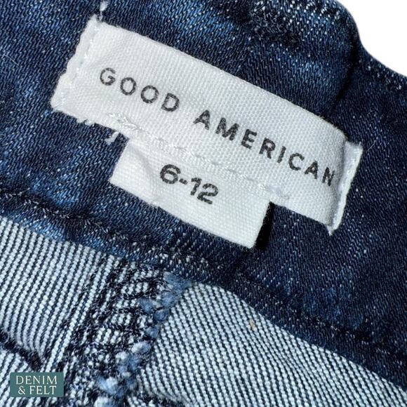 Good American Always Fits Good Waist Skinny Jeans Dark Wash Size 6-12 Stretch - Picture 9 of 10